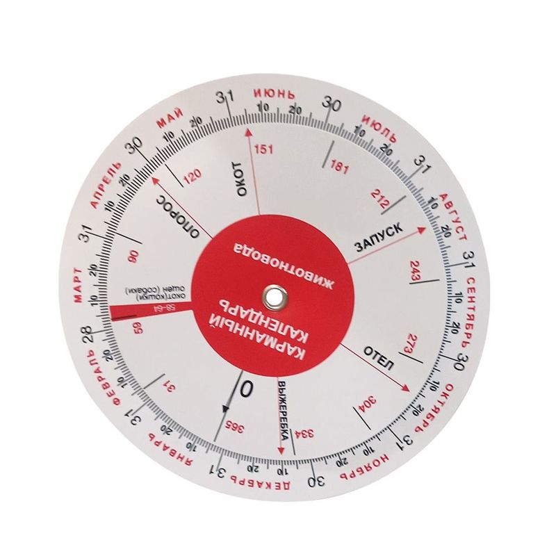 Veterinary Gestation Wheel